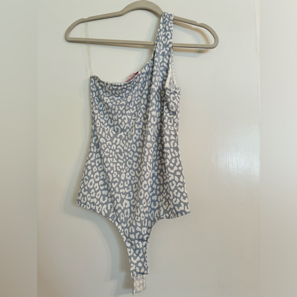 Pink lily leopard bodysuit